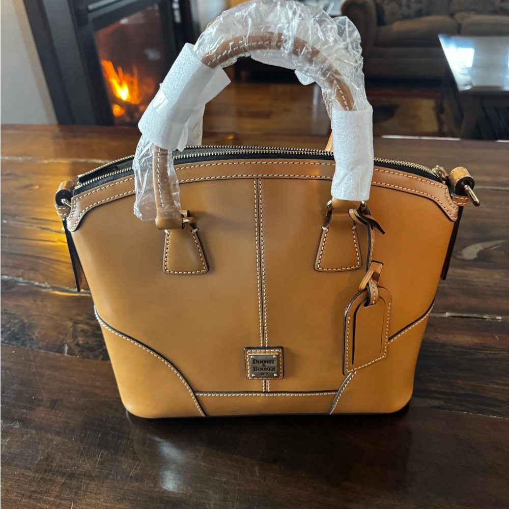 Authentic Dooney & Bourke Caramel Satchel